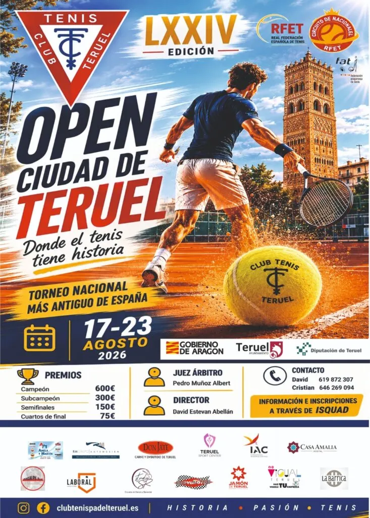 El Open de Tenis Ciudad de Teruel se une a la Red Nacional y eleva su nivel competitivo