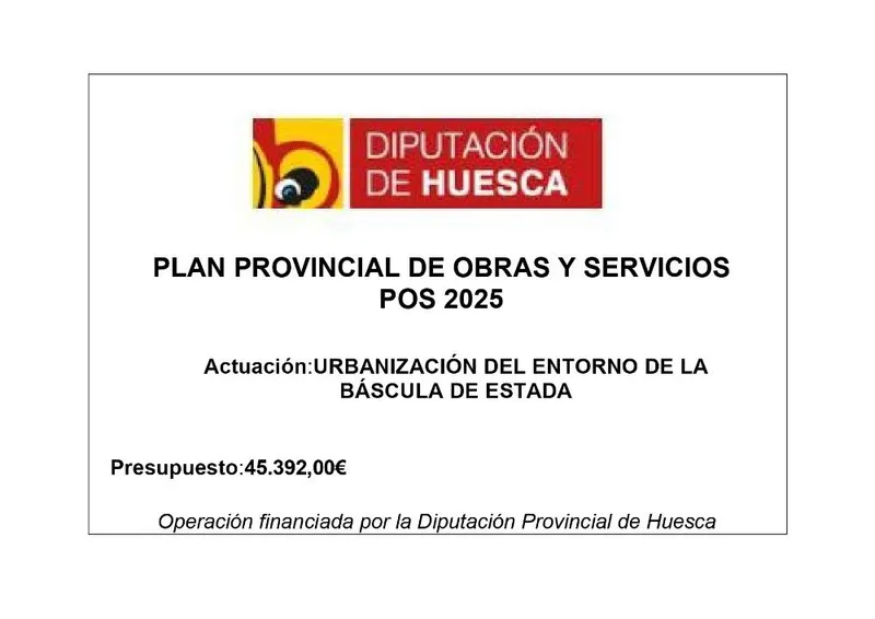 Diputación de Huesca destina fondos al Plan Provincial de Obras y Servicios 2025