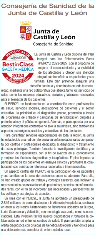 Sanidad de Castilla y León, reconocida con dos premios Best in Class 2024