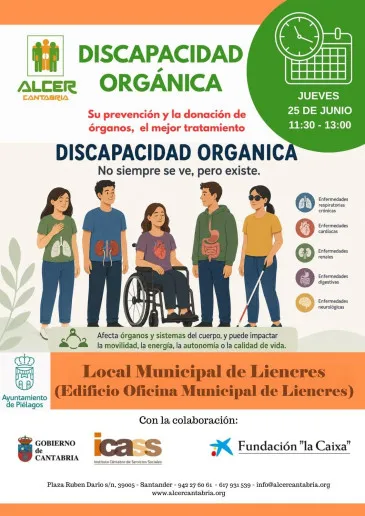 ALCER Cantabria imparte charla sobre discapacidad orgánica en Piélagos