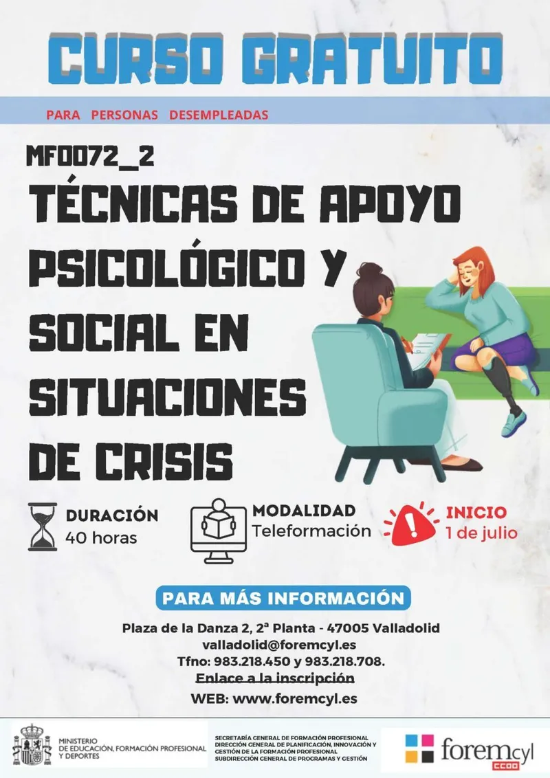 Curso online gratuito sobre apoyo psicológico y social en crisis