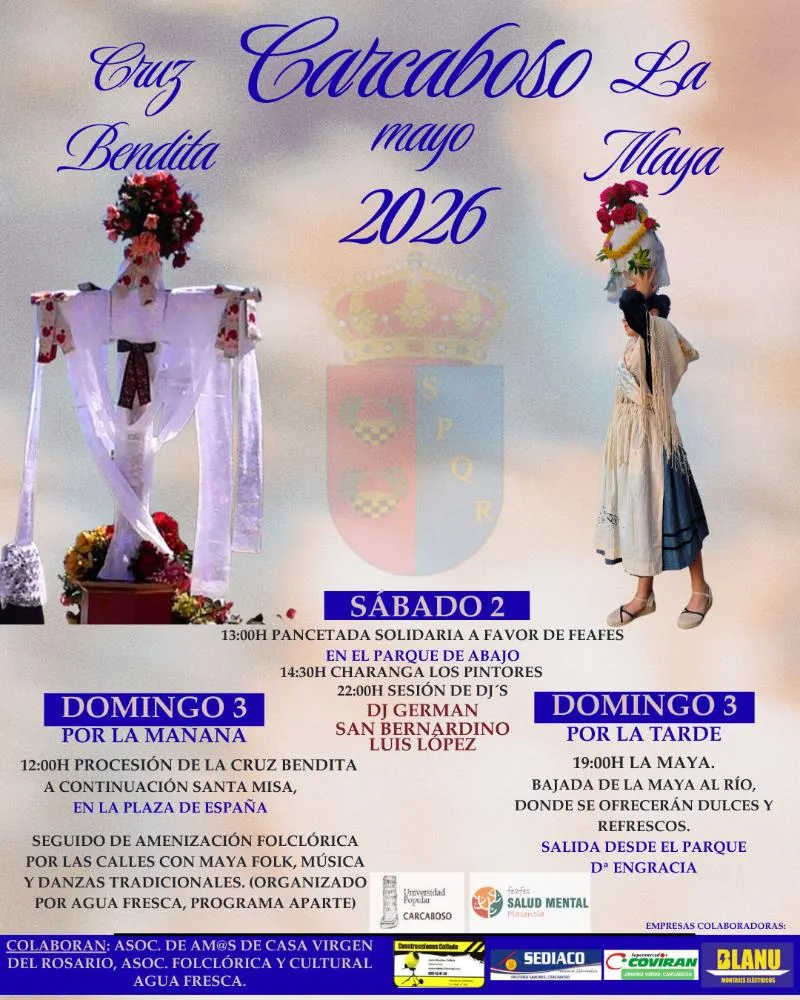 Carcaboso anuncia la festividad de La Cruz Bendita y La Maya con cartel oficial