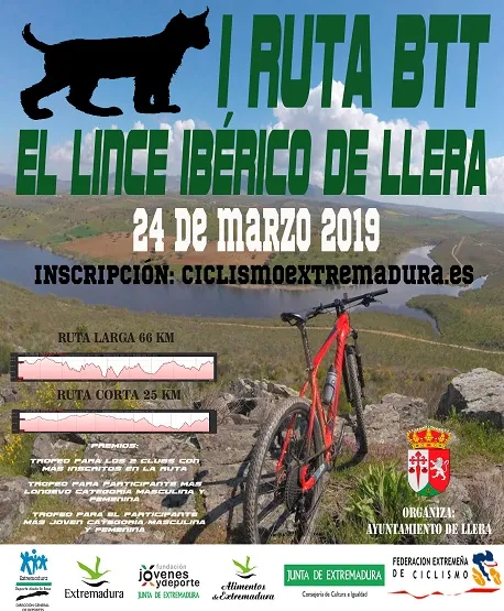 Llera celebra la I Ruta BTT 'El Lince Ibérico' el 24 de marzo