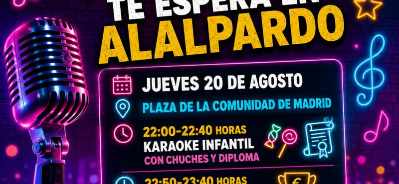 Alalpardo celebra sus fiestas patronales con un gran karaoke para todas las edades