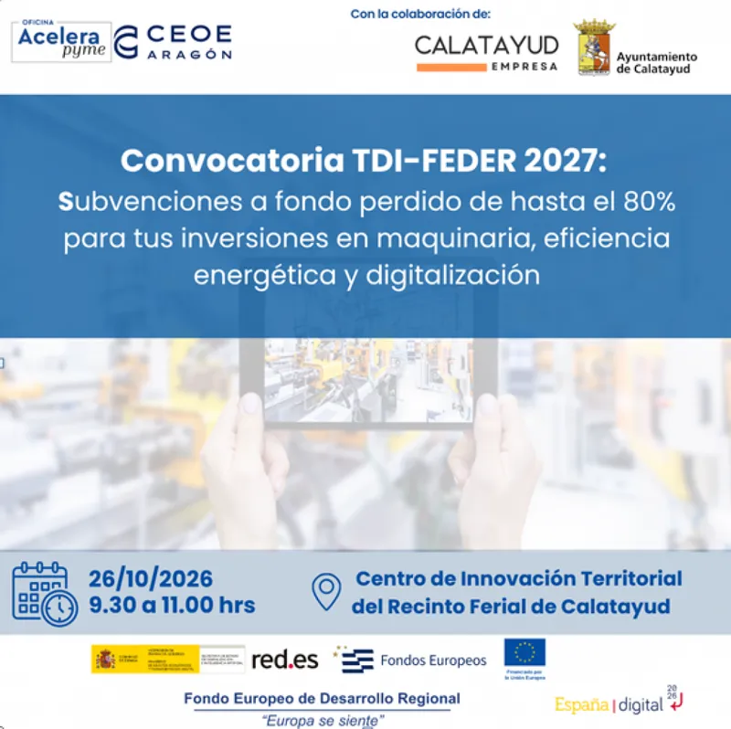 Calatayud acoge una jornada informativa sobre ayudas europeas FEDER 2027 para empresas
