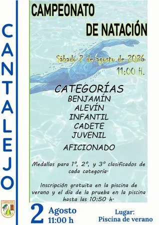 Cantalejo celebra su campeonato de natación en la piscina de verano