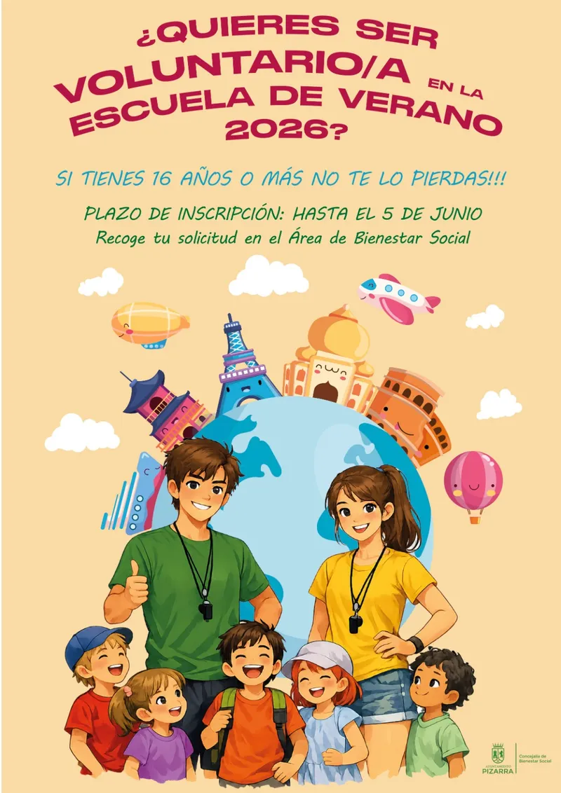 Pizarra busca voluntarios para su Escuela de Verano