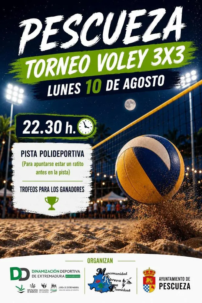 Pescueza celebra su torneo de vóley 3x3 este 10 de agosto