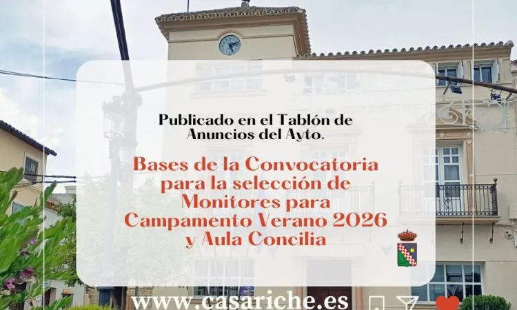 Casariche abre el plazo para monitores de campamento y Aula Concilia
