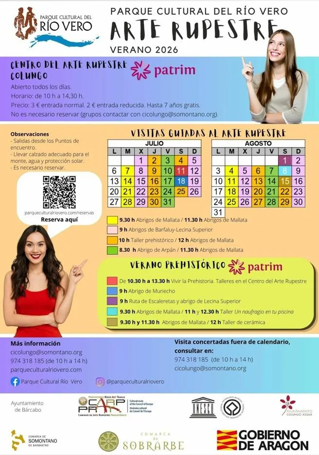 Colungo programa actividades de arte rupestre para el verano 2026