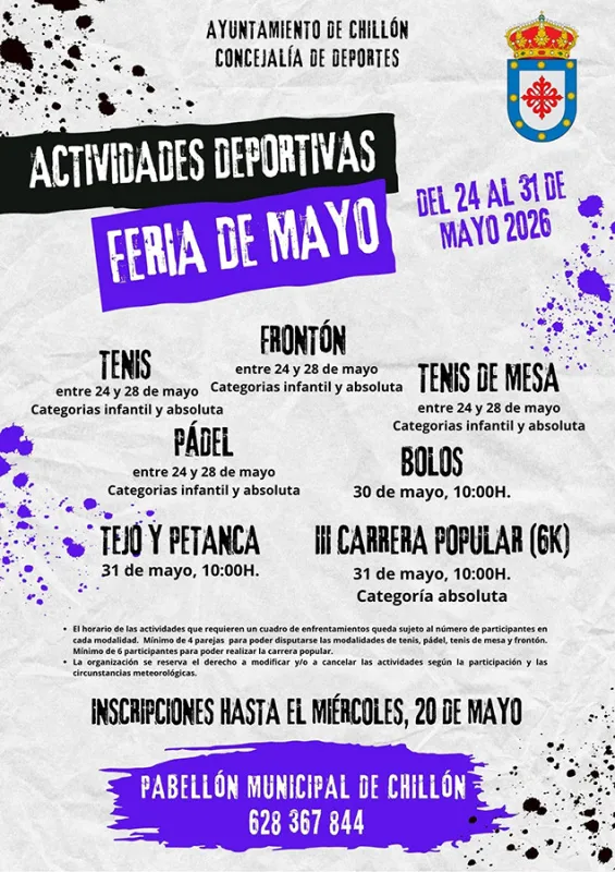 Chillón celebra la Feria de Mayo con una intensa semana deportiva