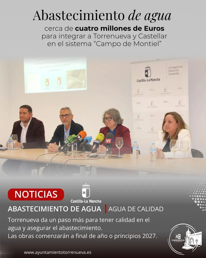 Torrenueva se une al Campo de Montiel para garantizar agua de calidad