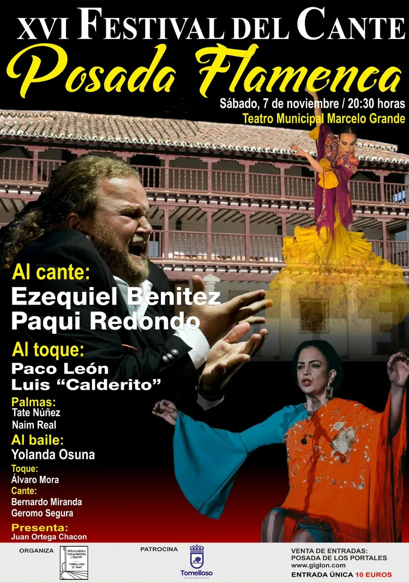 Tomelloso acoge la XVI edición del Festival Posada Flamenca con figuras destacadas
