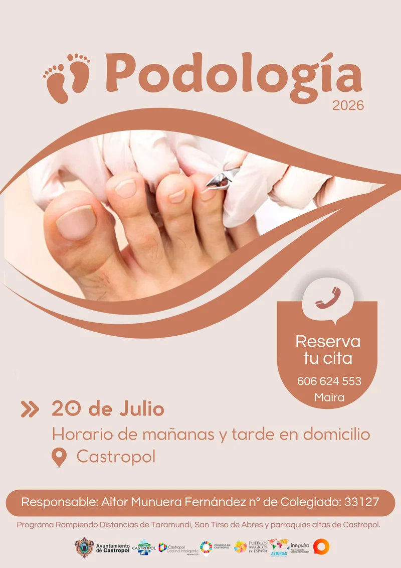 Castropol habilita consulta de podología gratuita en la Casa de Encuentro