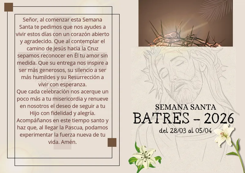 Batres presenta la programación de Semana Santa 2026
