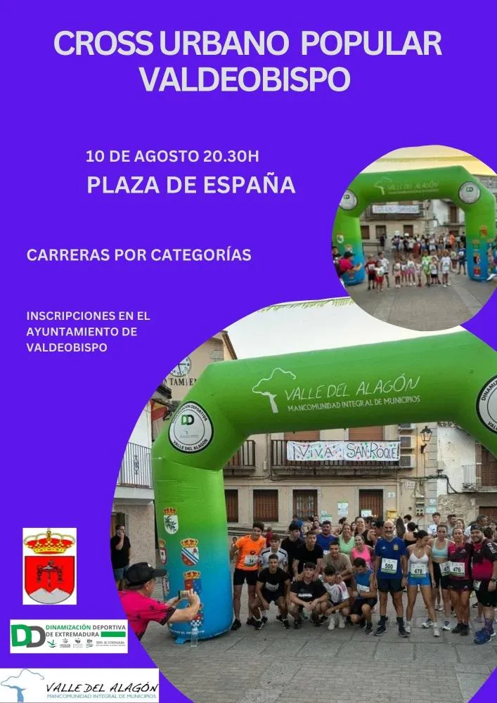 Valdeobispo celebra el Cross Urbano el 11 de agosto