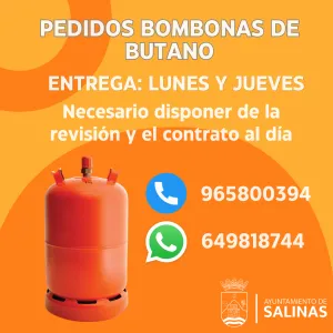 Salinas implementa un nuevo sistema de pedido para las bombonas de butano