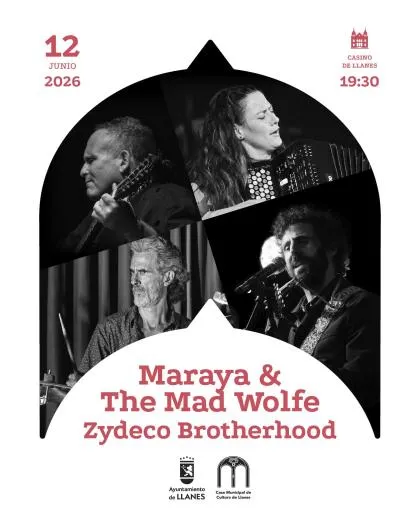 Maraya Zydeco & The Mad Wolf llenan de música de raíz el Casino de Llanes