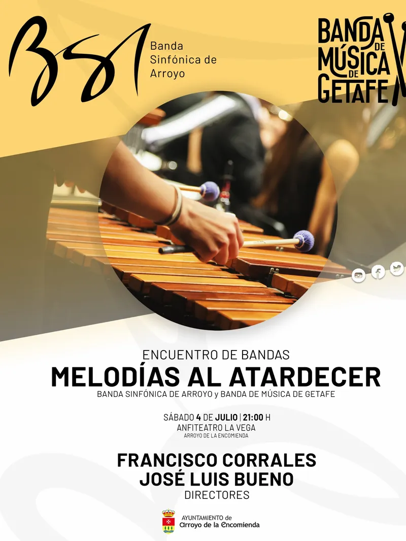 Arroyo de la Encomienda celebra el verano con un concierto de bandas en el Anfiteatro de La Vega