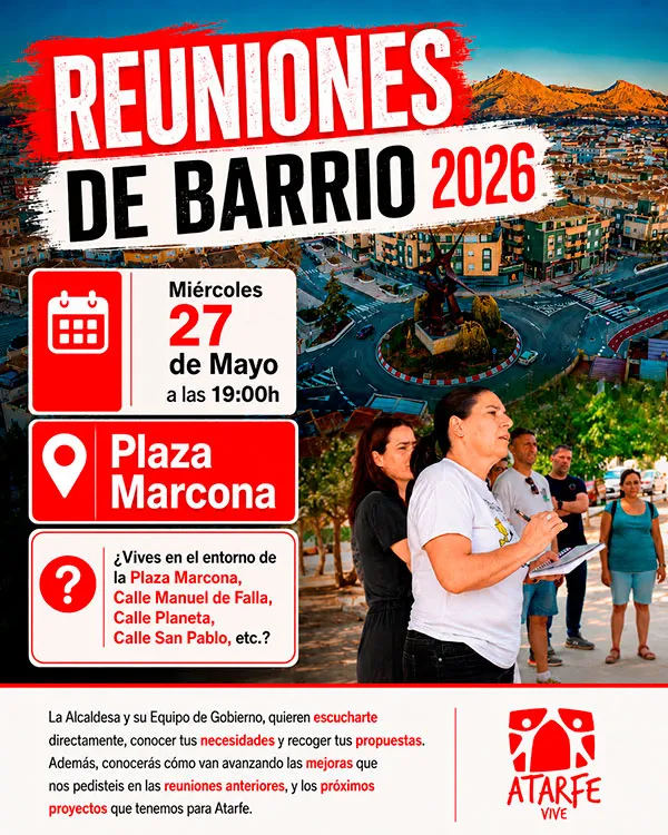 Atarfe inicia las reuniones de barrio para escuchar a los vecinos
