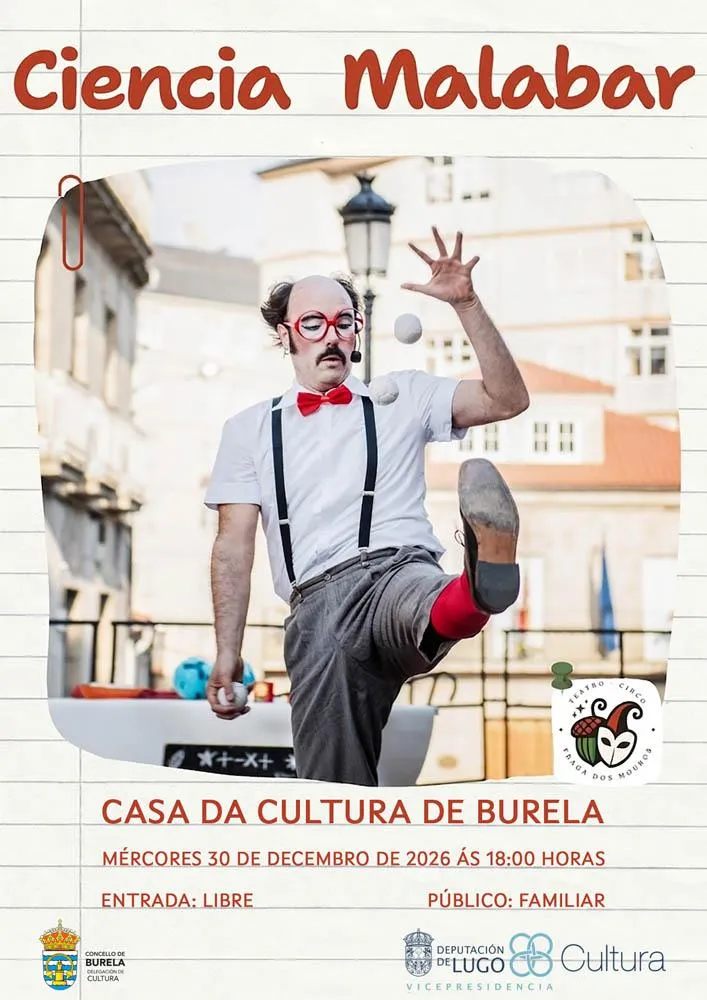 La ciencia llega a Burela con un espectáculo familiar de malabares y experimentos