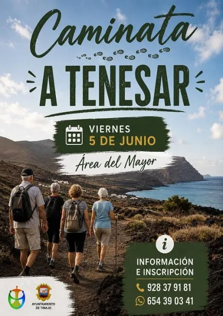 Mayores de Tinajo disfrutarán de una caminata por Tenesar el 5 de junio