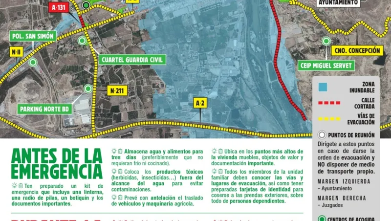 Fraga lanza un manual de autoprotección ante inundaciones del río Cinca