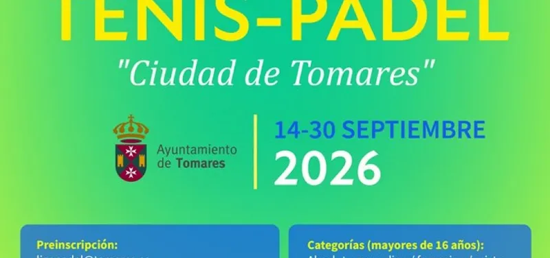 Tomares abre inscripciones para el XVII Torneo Apertura de Tenis y Pádel