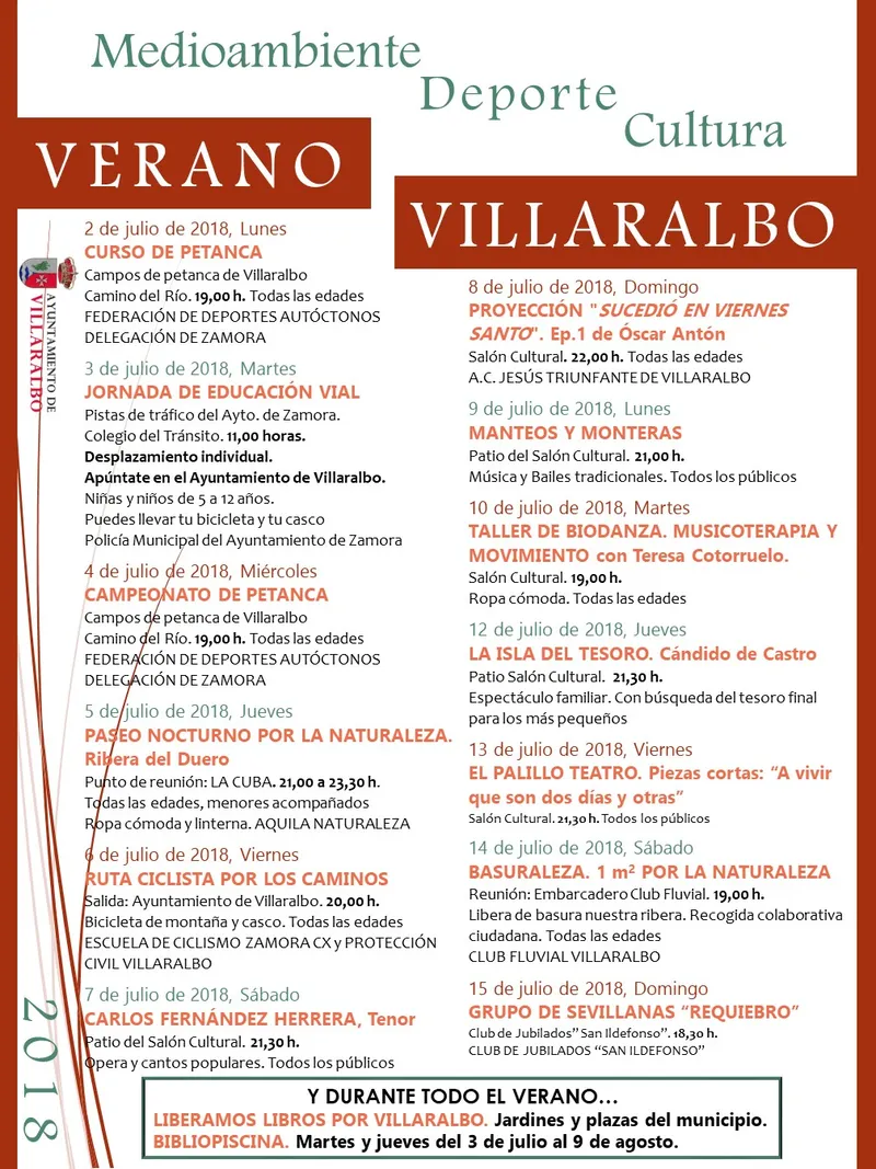 Villaralbo celebra su Verano Cultural, Deportivo y Medioambiental con actividades para todos
