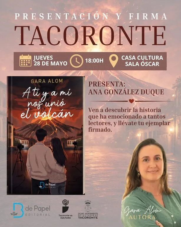 Presentación del libro 'A ti y a mi nos unió el volcán' en la Casa de la Cultura