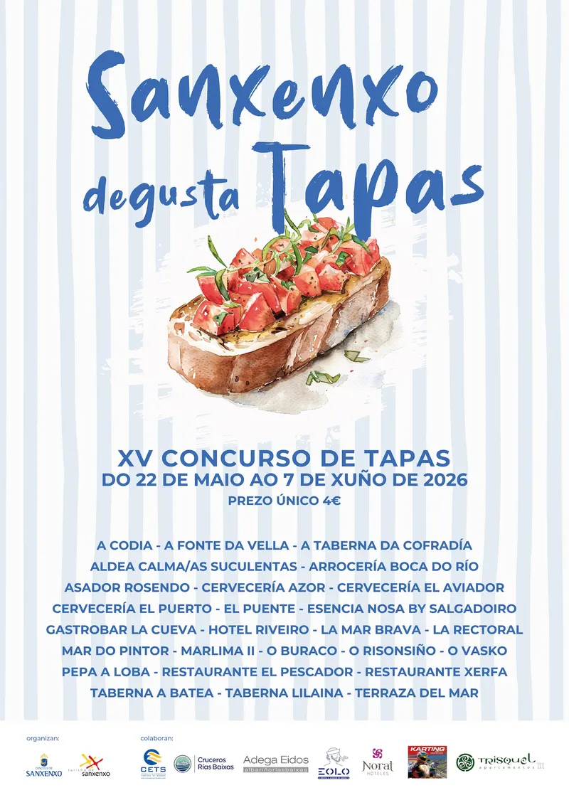 Sanxenxo se prepara para la ruta de tapas 'Sanxenxo Degusta Tapas 2026'