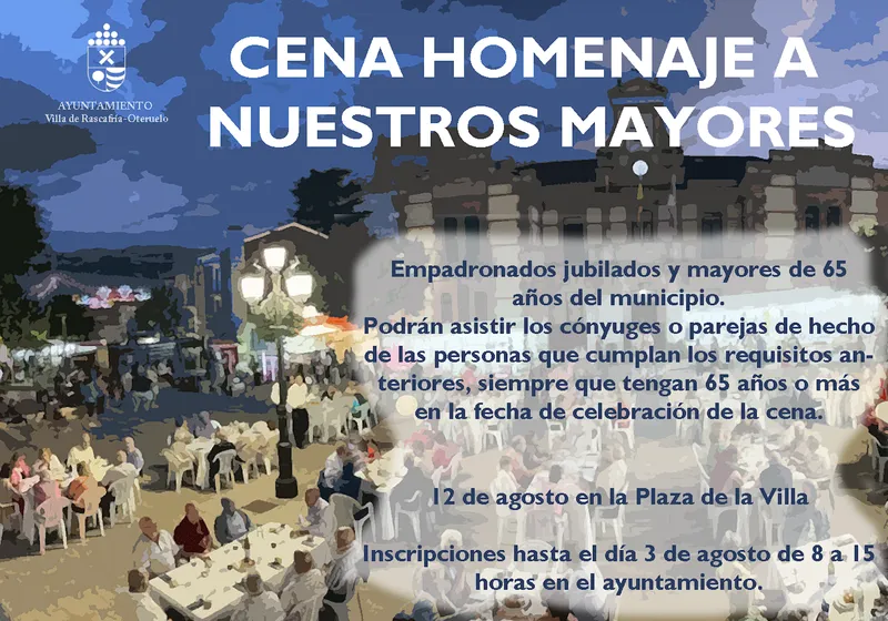 Rascafria celebra la Cena Homenaje a sus Mayores el 12 de agosto
