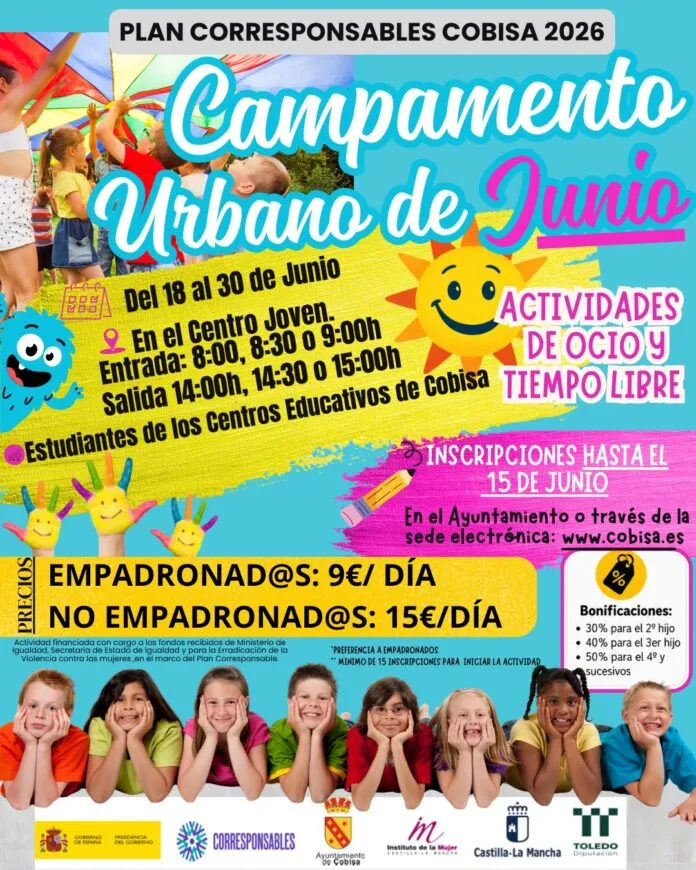 Cobisa lanza el campamento de verano para niños y jóvenes en junio