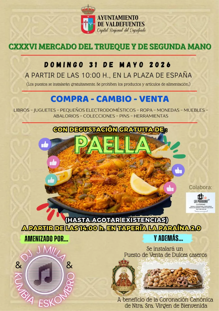 Valdefuentes celebra su Mercado del Trueque y de Segunda Mano el 12 de mayo