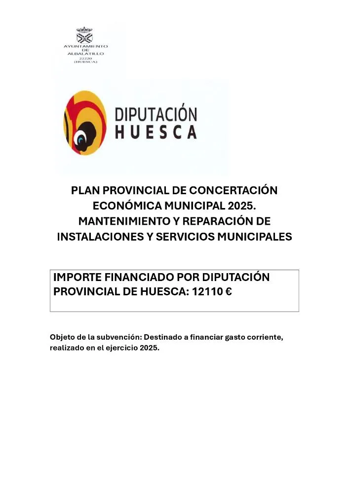 Albalatillo destina fondos provinciales a mantenimiento de infraestructuras municipales