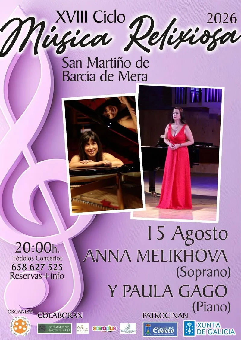 Covelo celebra el XVIII Ciclo de Música Relixiosa con un concierto de piano y soprano