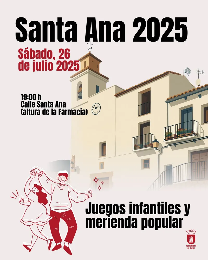 Chóvar celebra las fiestas de Santa Ana con juegos y merienda para todos