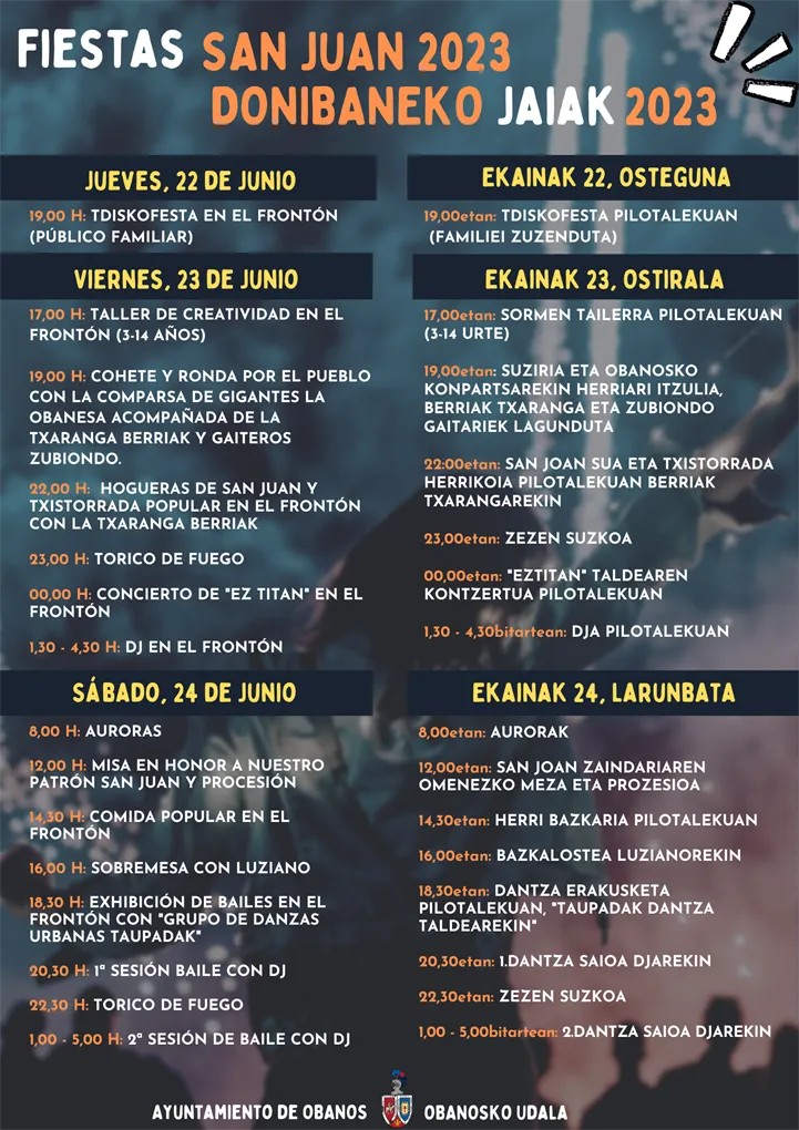 Obanos celebra sus fiestas patronales con un programa variado
