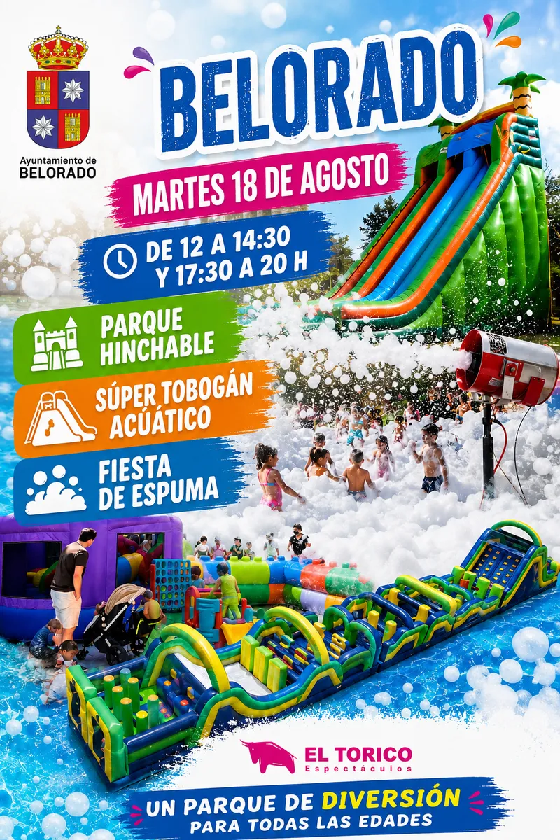 Belorado celebra el verano con un parque acuático hinchable el 18 de agosto