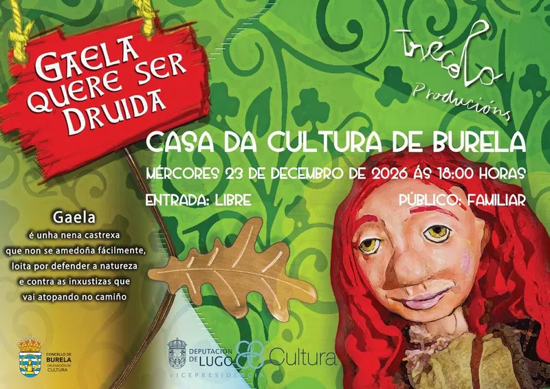 Burela celebra la magia de la Navidad con la obra infantil 'Gaela persegue ó Druída'
