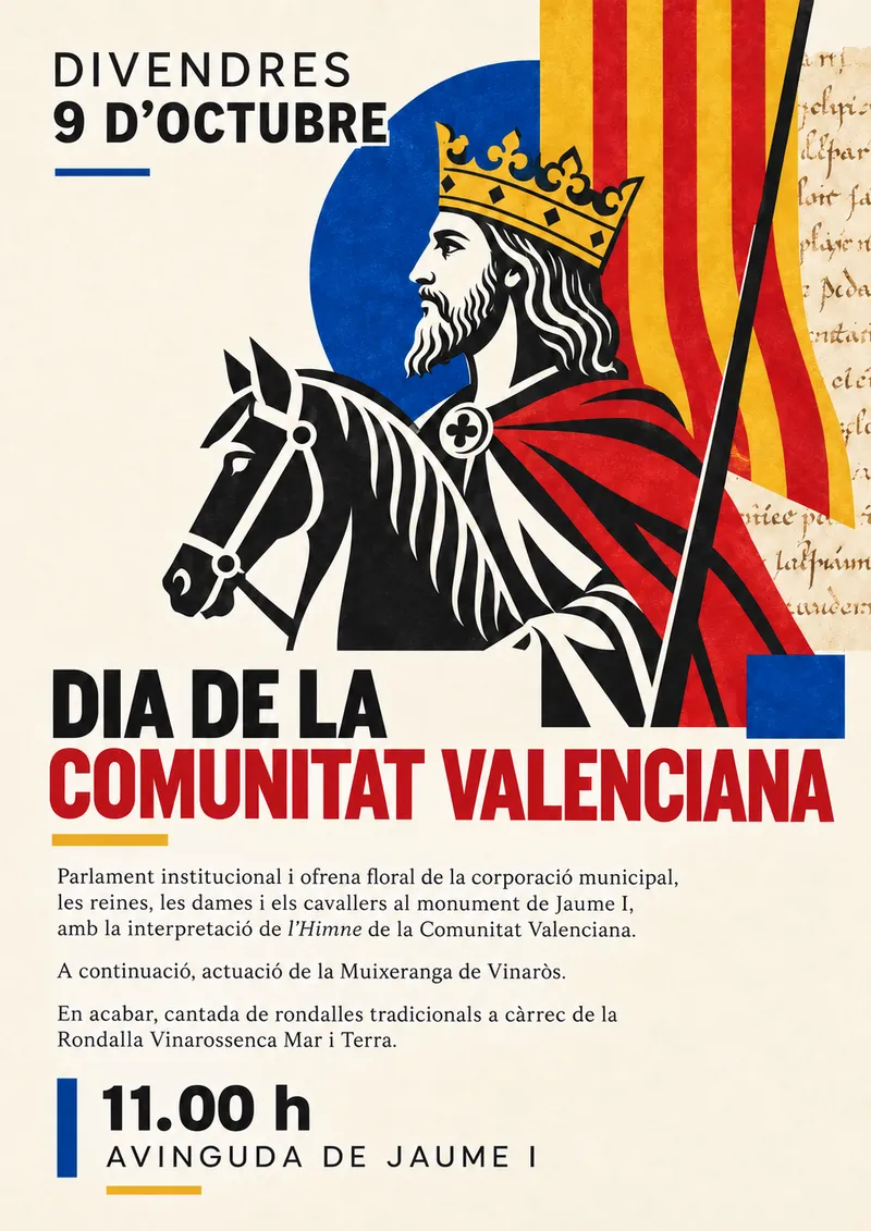 Vinaròs celebra el Día de la Comunidad Valenciana con actos institucionales y culturales