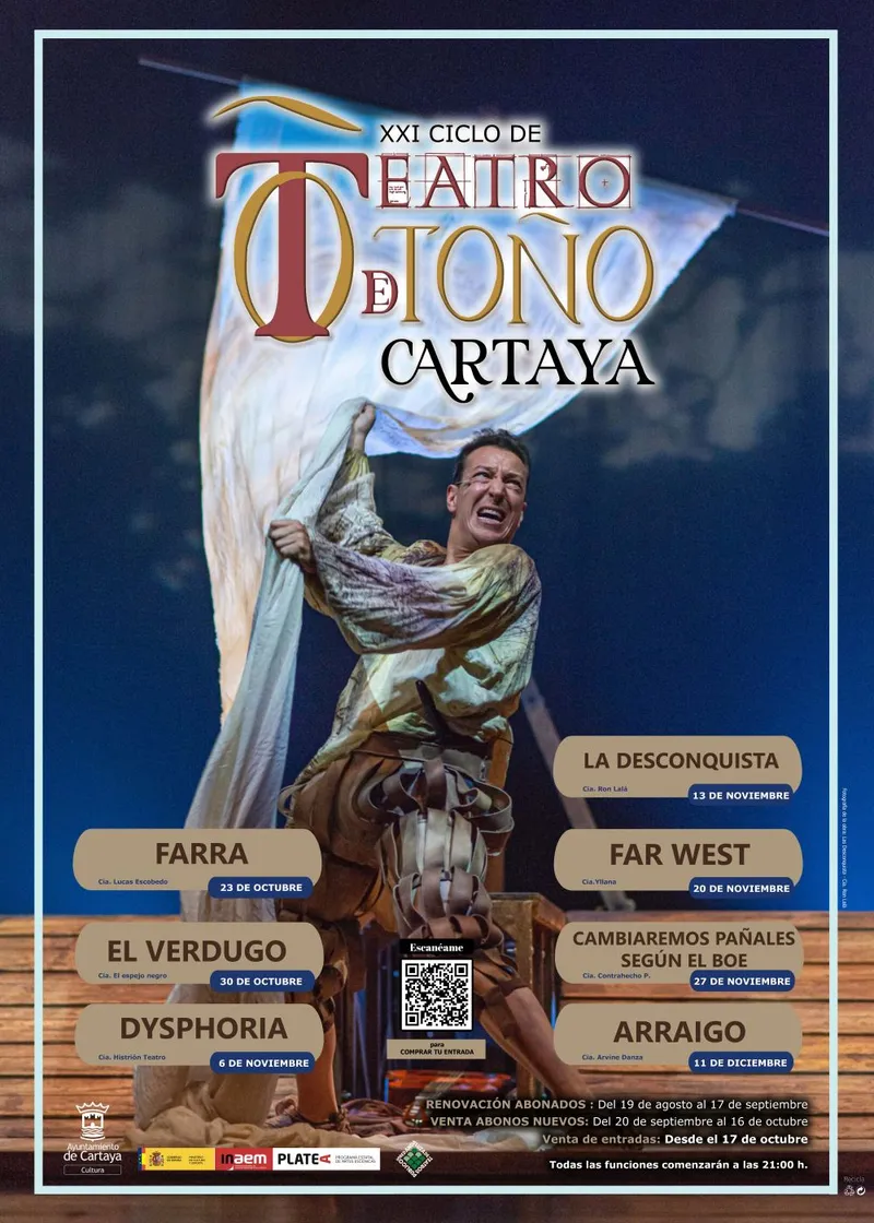 Cartaya renueva los bonos del XXI Ciclo de Teatro de Otoño