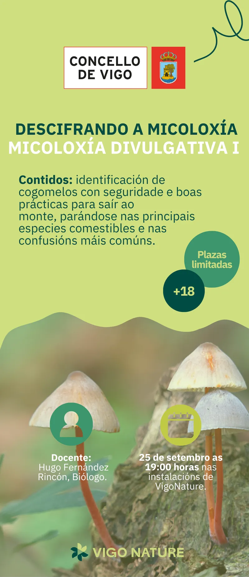 Vigo celebra un taller de iniciación a la micología este otoño