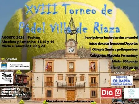 Riaza celebra su XVIII Torneo de Pádel con una nueva pista