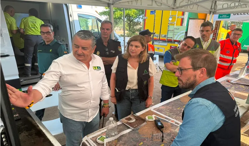 Incendio forestal en Niebla: Más de 300 efectivos luchan contra un fuego complejo