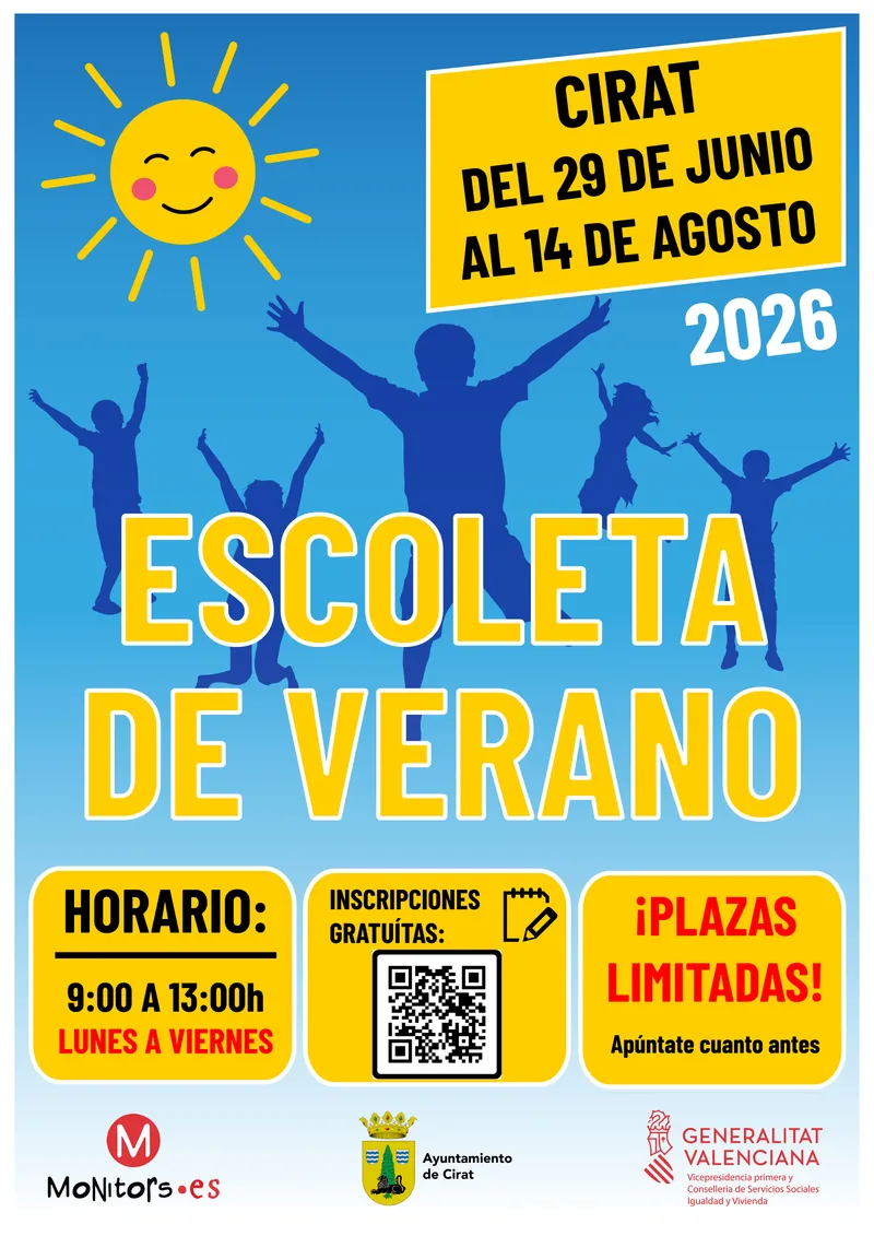 Cirat lanza una escoleta de verano gratuita para facilitar la conciliación familiar