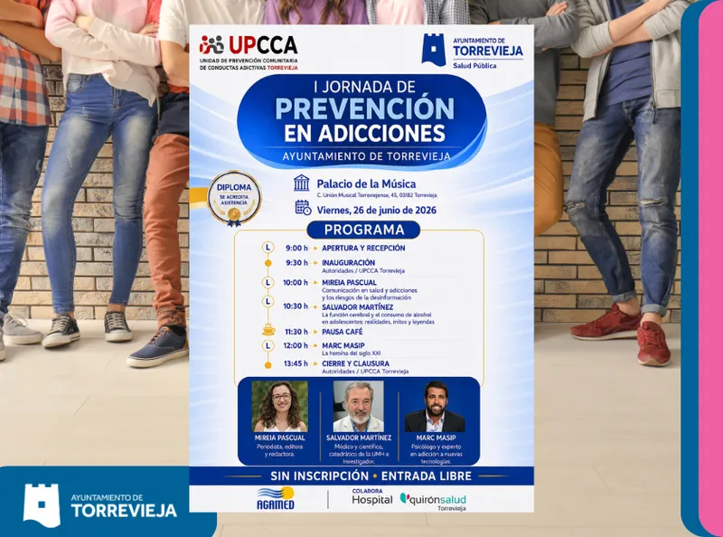 Torrevieja acoge la I Jornada de Prevención en Adicciones con expertos nacionales