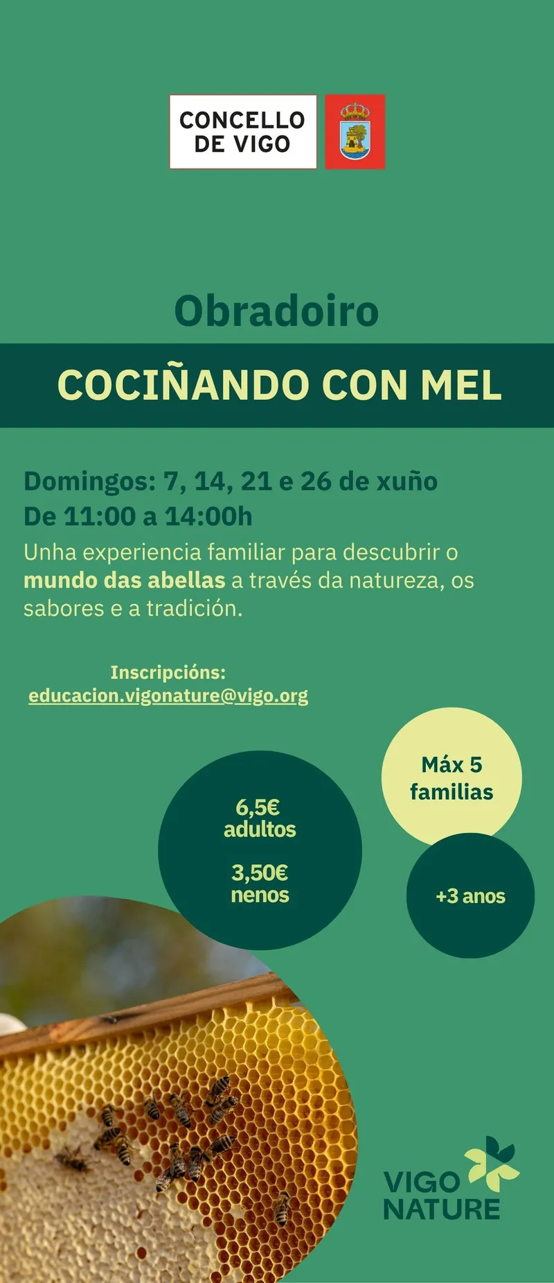 Vigo celebra "Domingos de Campo" con talleres de cocina y naturaleza en junio