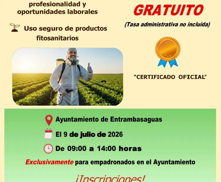 Renovación del carnet fitosanitario básico para agricultores y ganaderos