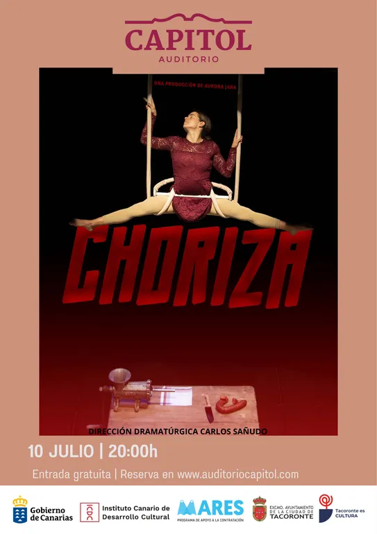 La obra 'Choriza' de Aurora Jara llega al Auditorio Capitol con humor negro y crítica social